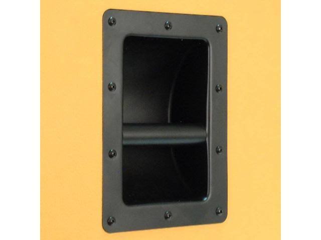 Seismic Audio 2x12 Empty Guitar Speaker Cabinet Orange Tolex Cab 212 Black - Luke-2x12V_ORBL