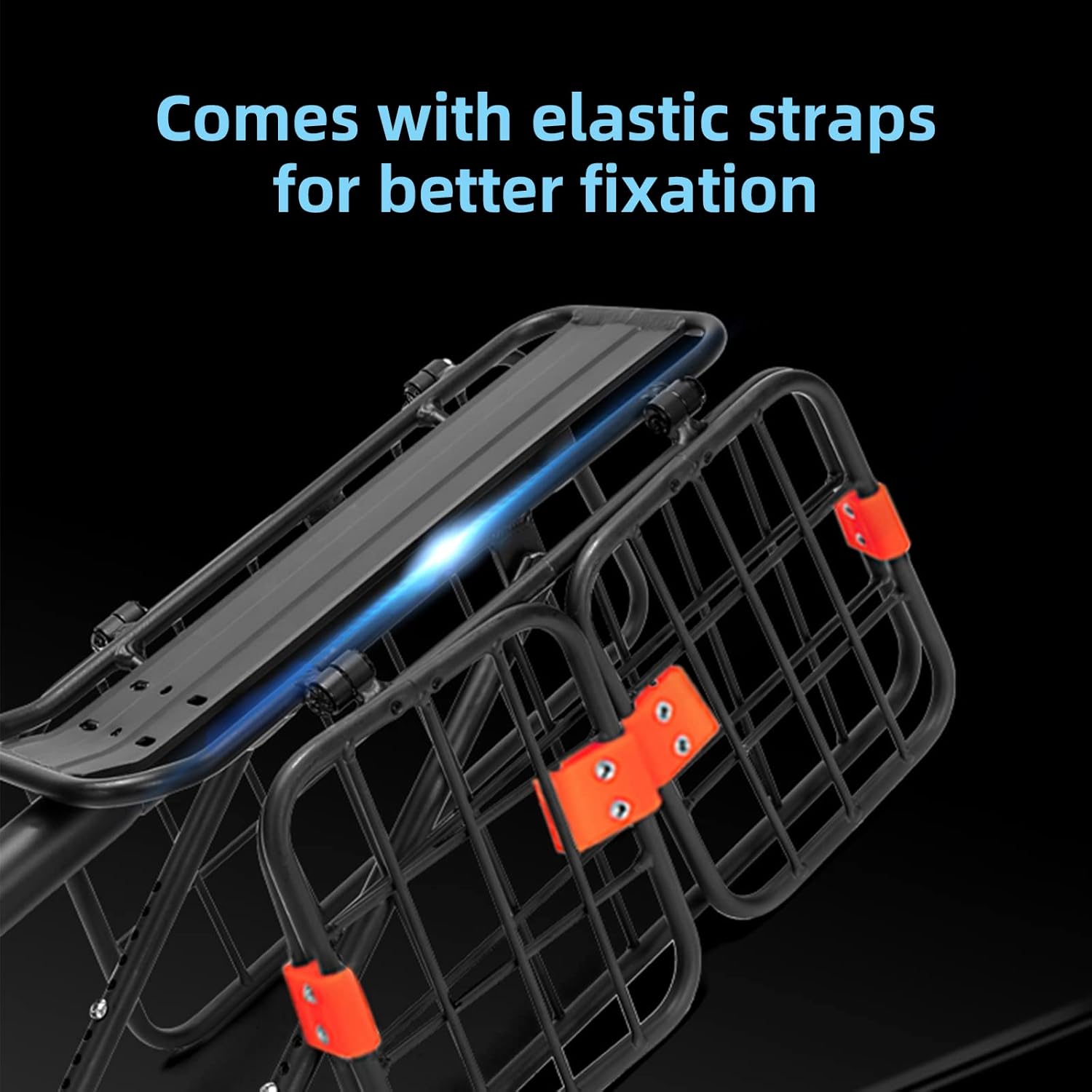 Bike Cargo Rack with Basket, 165 LB Load Bicycle Carrier Rack Bike Rear Rack - Quick Release & Adjustable, Aluminum Alloy Bike Back Rack with Free Bungee Cord & Waterproof Cover Pack of 2