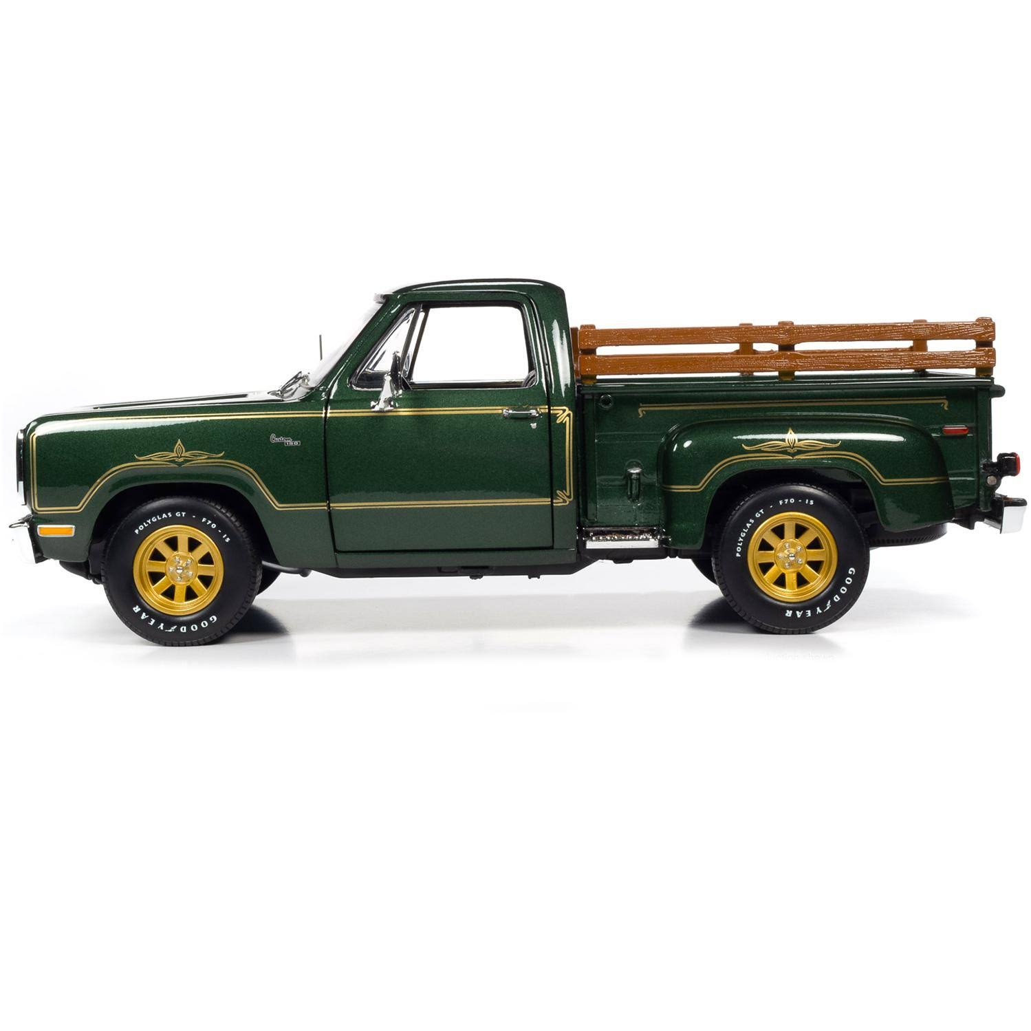 1977 Dodge Warlock 150 Custom Stepside Pickup Truck Medium Green Sunfire