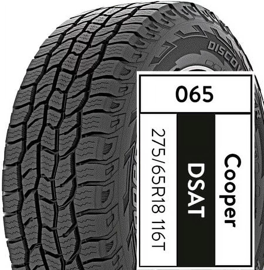 Cooper Discoverer All Terrain 275/65R18 116T All-Terrain Tire Fits: 2015-23 Ford F-150 Lariat, 2019-23 Chevrolet Silverado 1500 LT Trail Boss