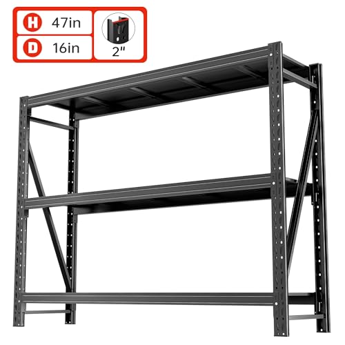 5 Tier Heavy Duty Metal Shelving Unit - Industrial Storage Shelf for Garage and Industrial Use - Durable Storage Shelf Organizer, 24" D x48" W x72" H