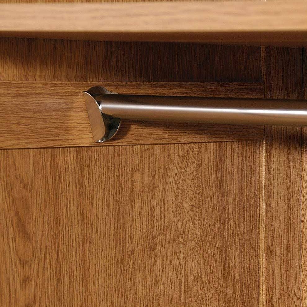 Bedroom Wardrobe Cabinet Storage Closet Organizer in Medium Oak Finish - Brown