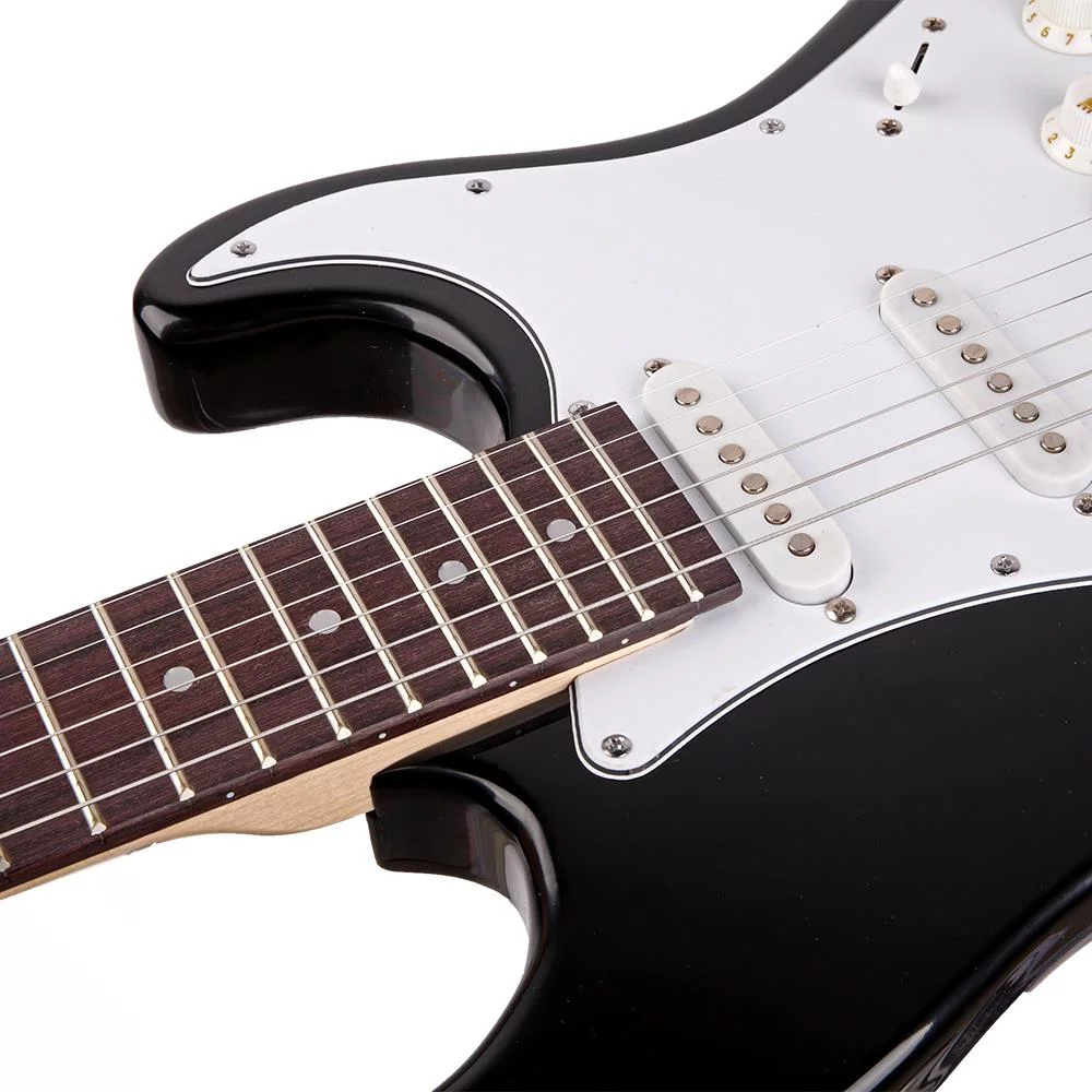 Ktaxon Rose Wood Fingerboard Electric Guitar with Guitar Bag for Beginner, Black - Curated Treasures Market