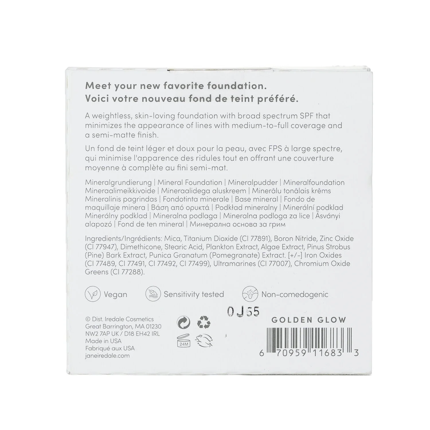 Jane Iredale PurePressed Base Mineral Foundation Refill SPF 20 - Riviera 9.9g/0.35oz