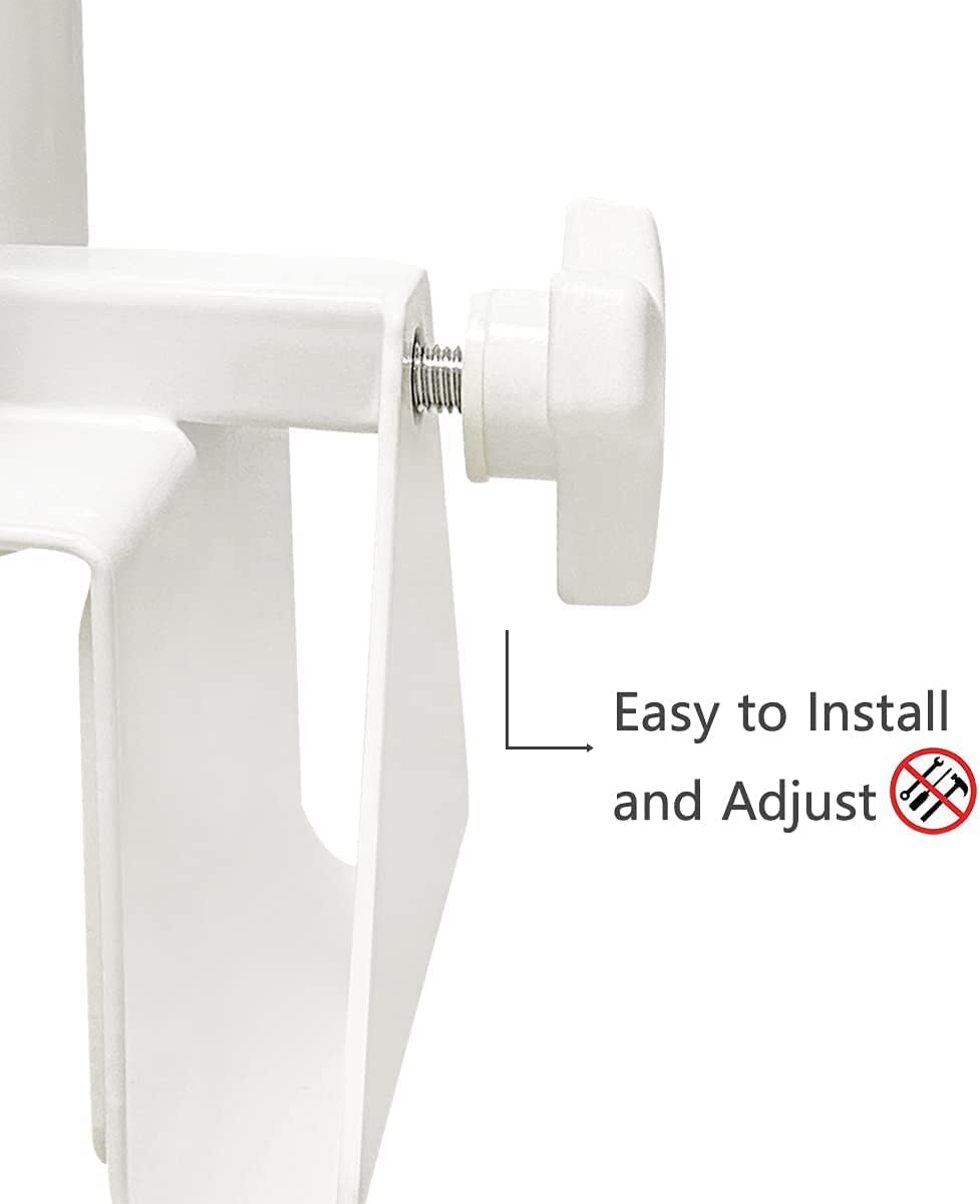 UNLICON Medical Adjustable Bathtub Safety Rail Shower Grab Bar Handle for Seniors, White Pack of 2
