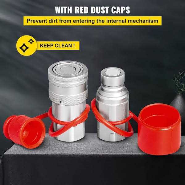 VEVOR Skid Steer Hydraulic Quick Connect 1/2 in. Body Hydraulic Coupler 1/2 in. NPT Hydraulic Coupling Quick Connect 2-Pairs - Shop Hardware Tools Online Store