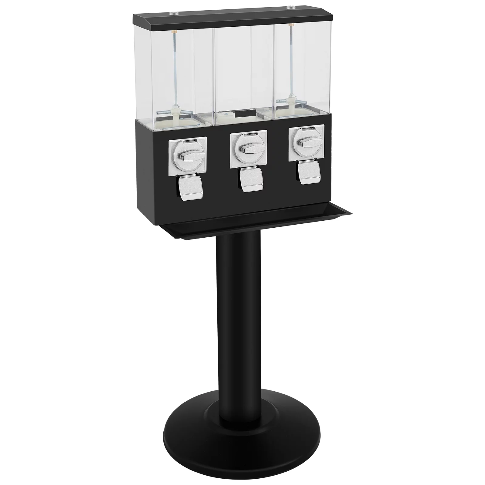 BENTISM Gumball Bank Triple Pod Candy Ball Vending Machine 115cm Height 350pcs gums 45Lbs Capacity Great Gift For Junior Kids Candy Dispenser With 3 locks & 6 keys