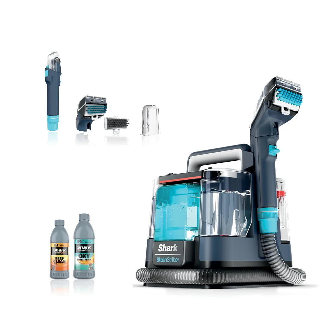 Shark StainStriker Portable Carpet & Upholstery Cleaner, Spot, Stain and Odor Elminator, PX200, Navy
