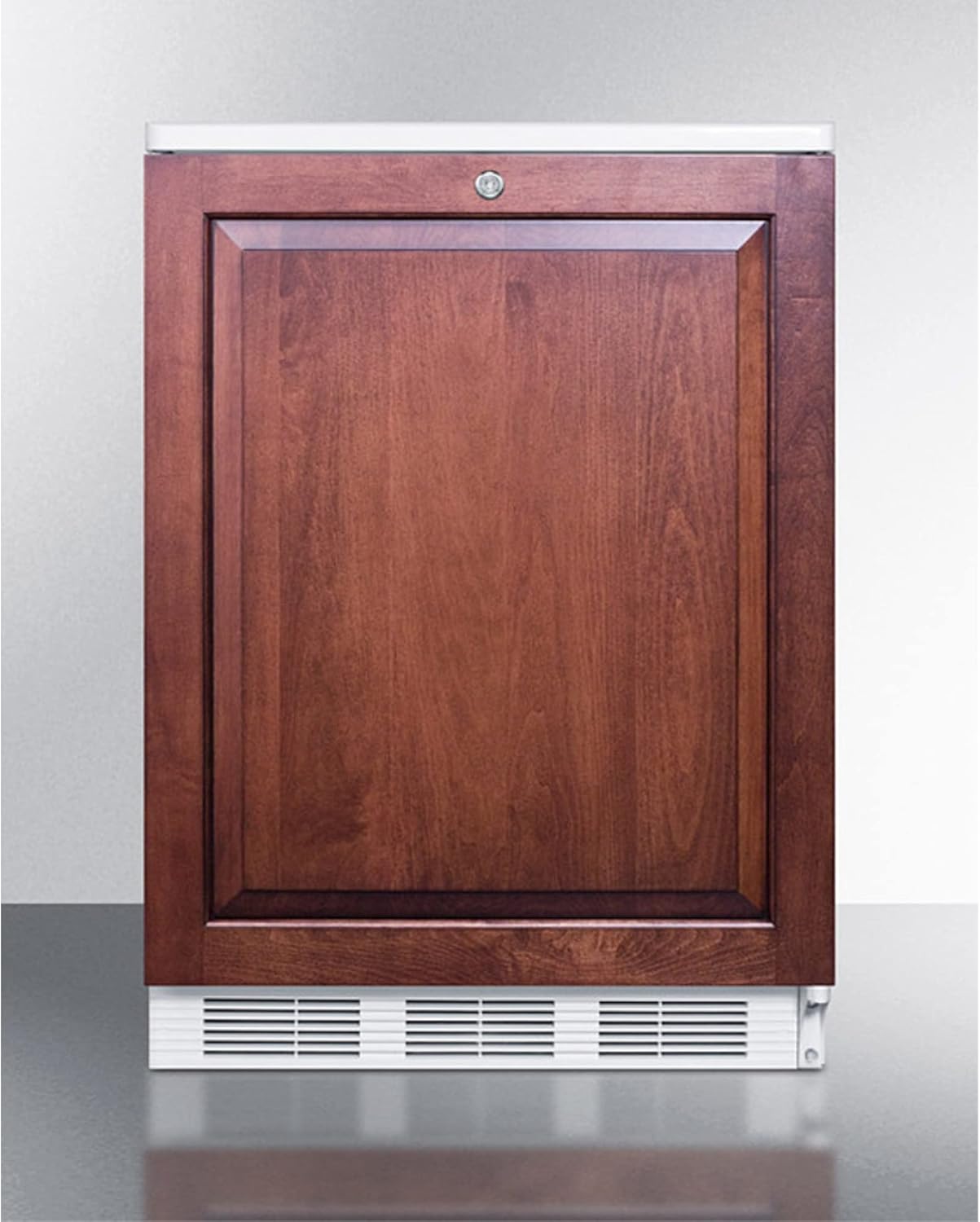 Accucold CT66LWBIIF 24" Wide Built-In Refrigerator-Freezer; Integrated Door Frame (Panel Not Included); 5.1 cu.ft Capacity; Cycle Defrost; White Cabinet; Adjustable Thermostat; Interior Light