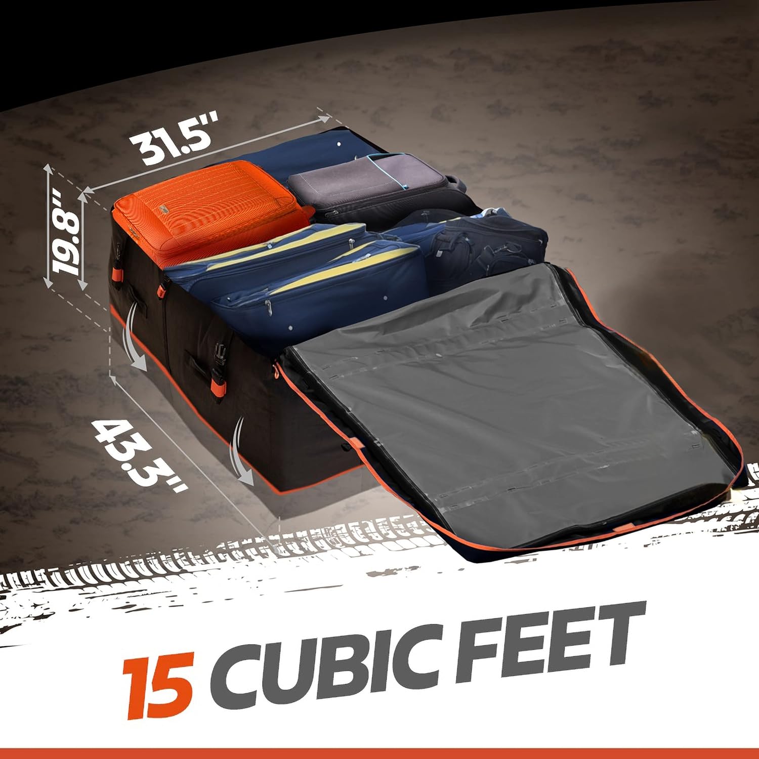 RoofPax Car Roof Bag & Rooftop Cargo Carrier. 19 Cubic Feet. Waterproof Excellent Military Quality Car Top Carrier. Heavy Duty RoofBag. Fits All Vehicle with/Without Rack. 4+2 Door Hooks Included