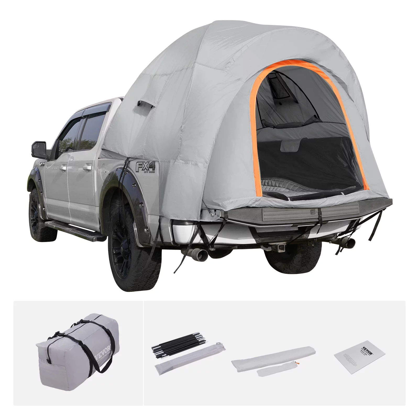 BENTISM Truck Tent 6.4'-6.7' Waterproof Spacious Pickup Truck Bed Tent with Rainfly Carry Bag for Camping Traveling Outdoor