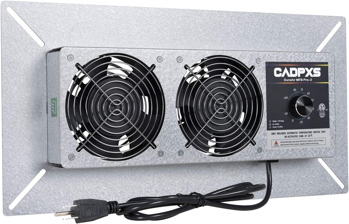 Crawlspace Ventilation Fan, Crawlspace Fan Vent with Humidistat, Dehumidistat & Freeze Protection Thermostat, for Crawl Spaces/Basement/Garage/Attic/Hydroponics Grow Tents (220 CFM Air Out)