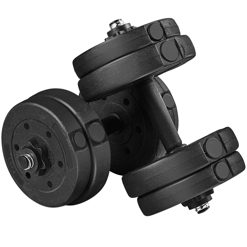 Yaheetech 66LB Adjustable Dumbbell Weight Set Home Training Dumbbell Pair Lifting Black
