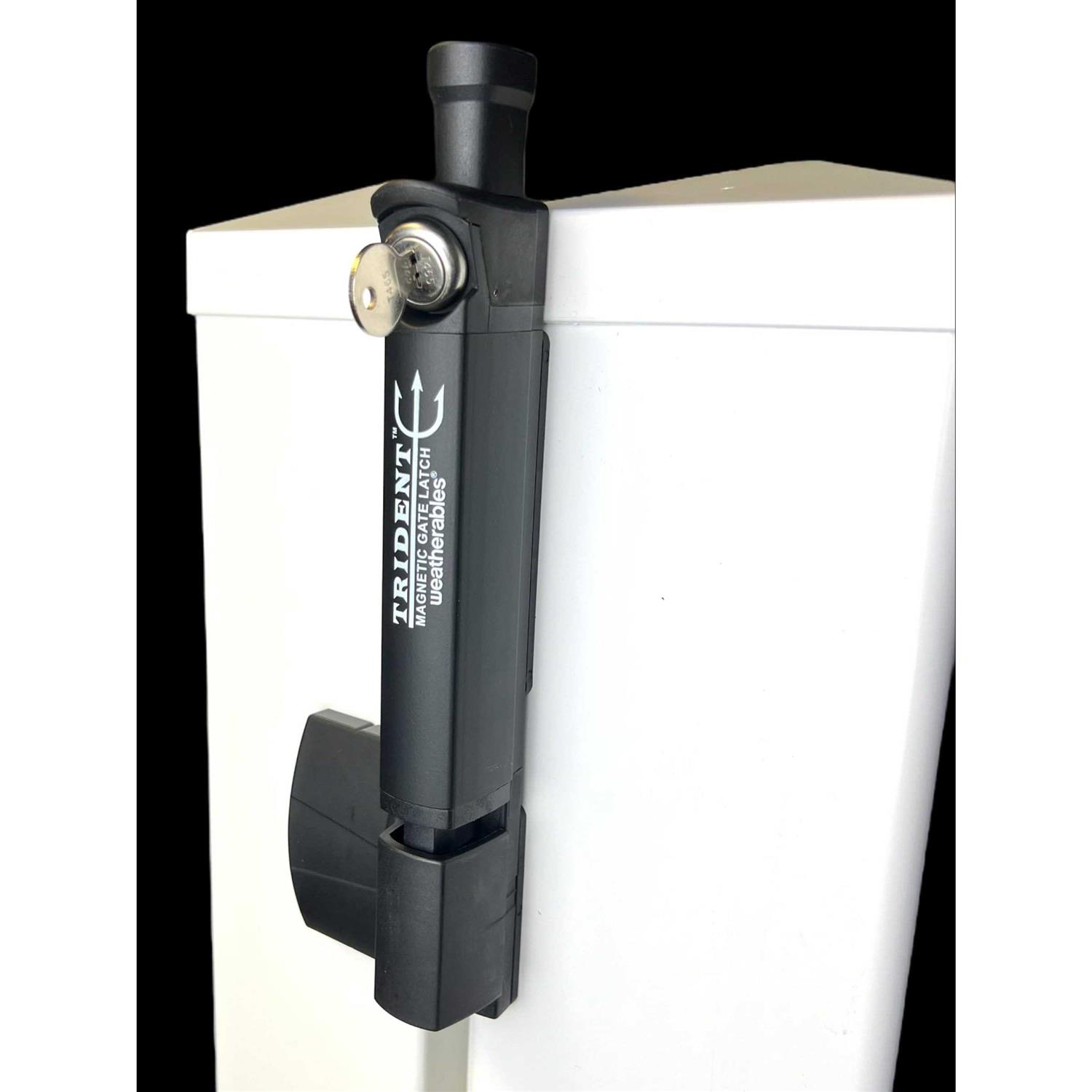 Weatherables Trident 10 in. Black Nylon Polymer Pool Safety Gate Latch - Shop Hardware Tools Online Store