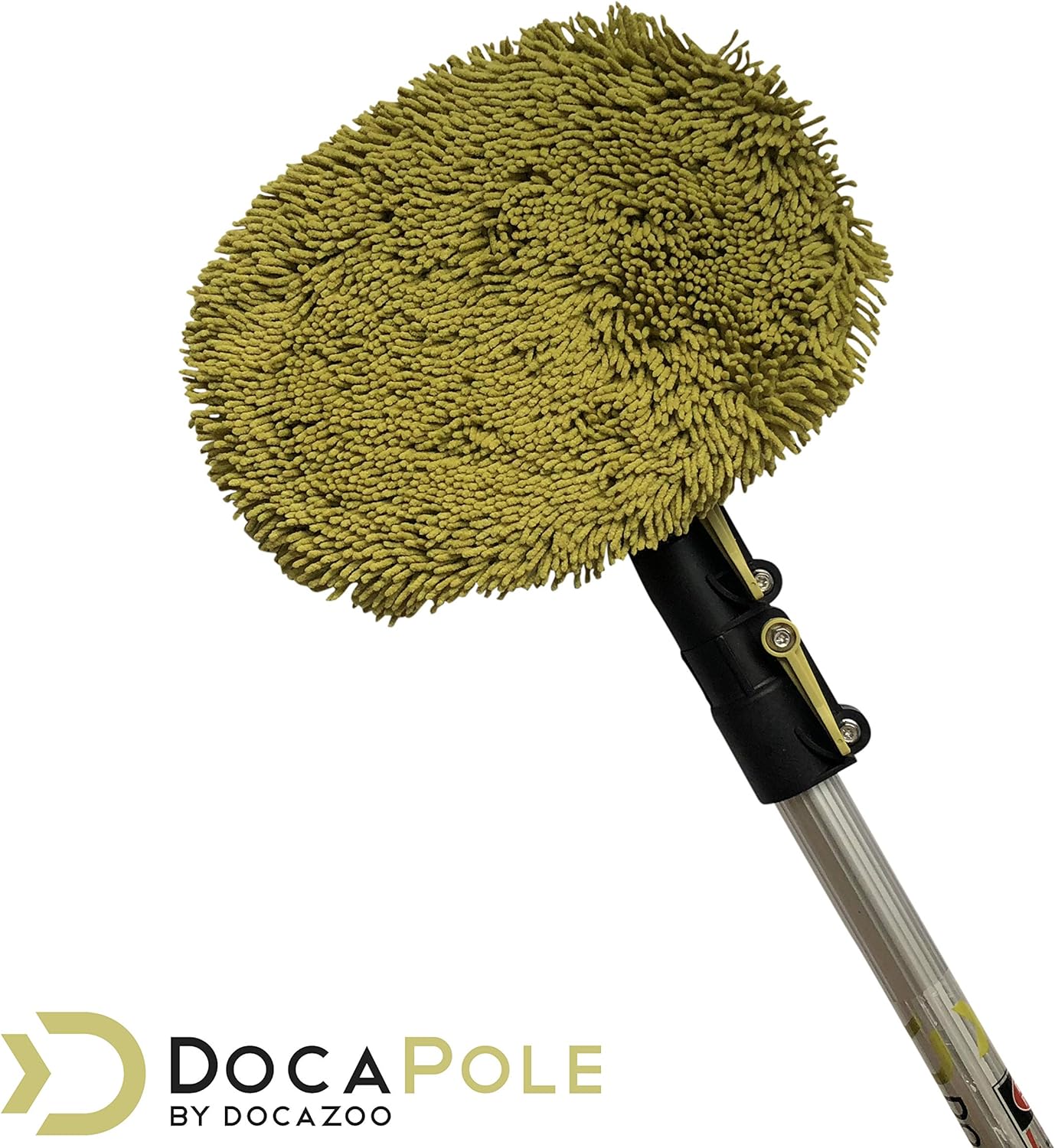 DocaPole Wall Duster with 6-24 Foot Extension Pole: Includes Telescoping Pole and Chenille Microfiber Cleaning Head for Use as Baseboard Cleaner, Wall Duster, and on High Reach Ceilings