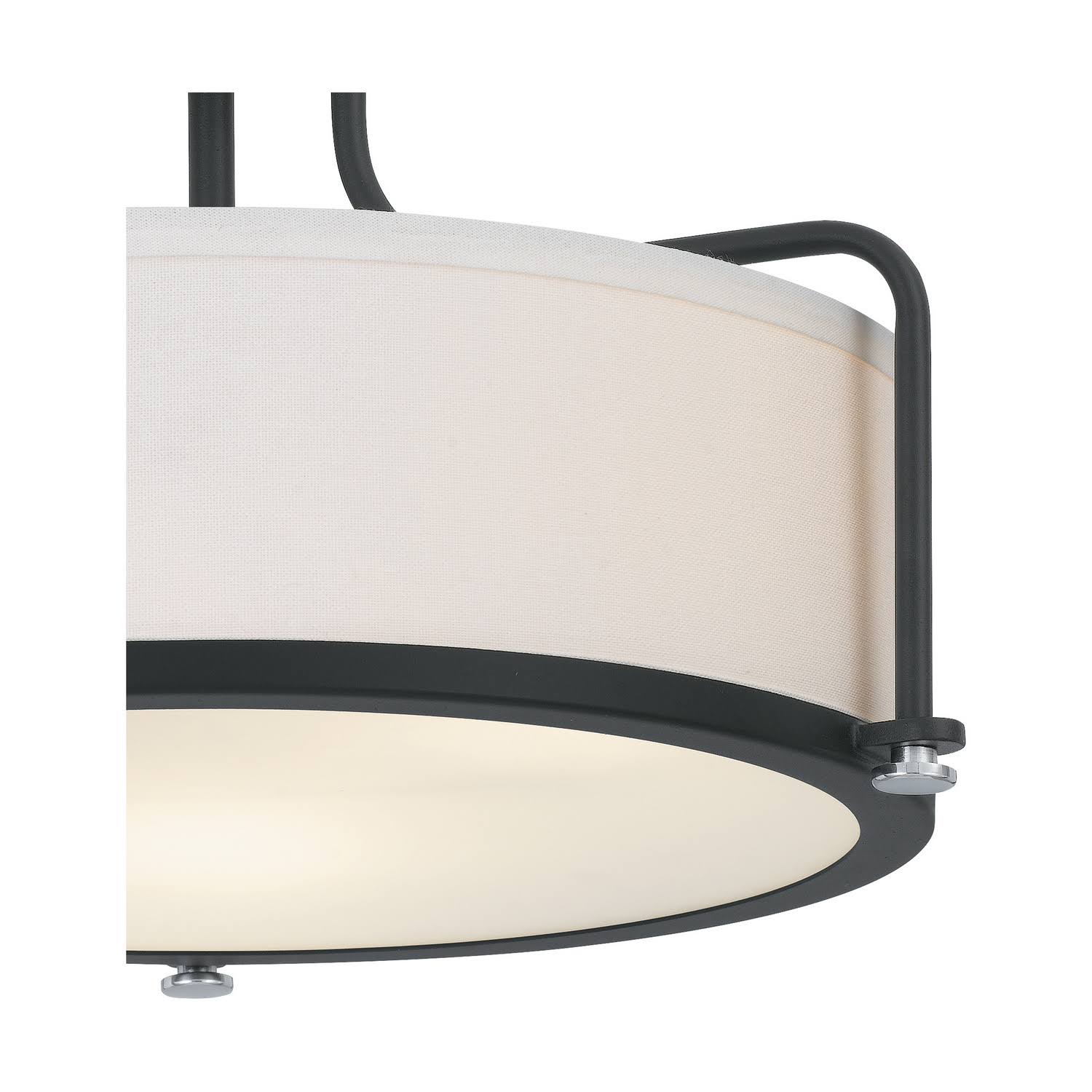 Quoizel Calvary 3-Light Semi-Flush Mount - Earth Black - QF1715EK