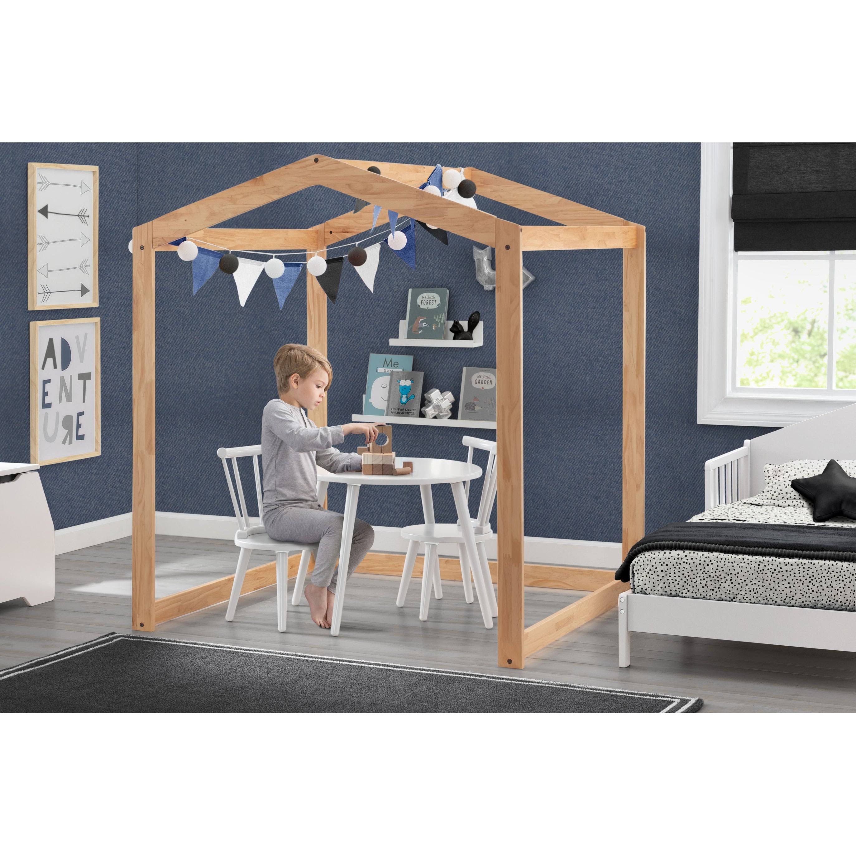 Delta Children Homestead Wood Indoor Playhouse, Natural