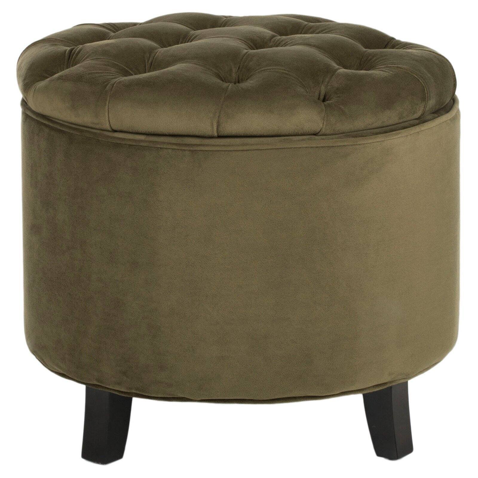 Safavieh Amelia Spruce Tufted Storage Ottoman