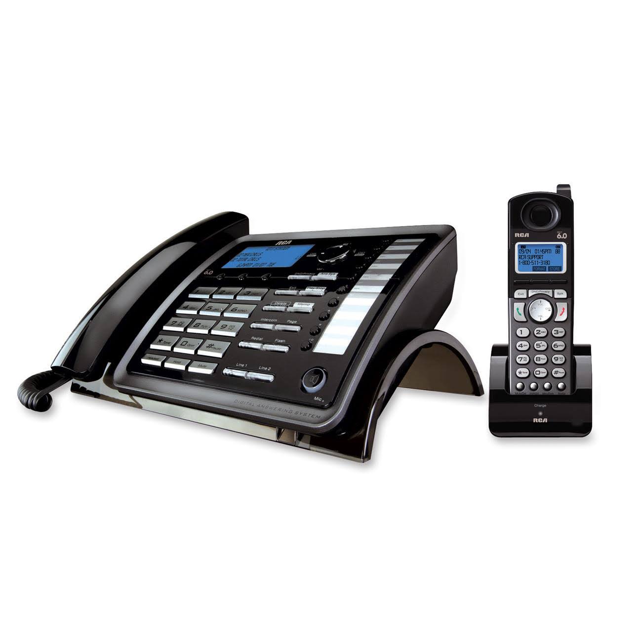 RCA 25255re2 2-Line Corded/Cordless Expandable Phone with Caller