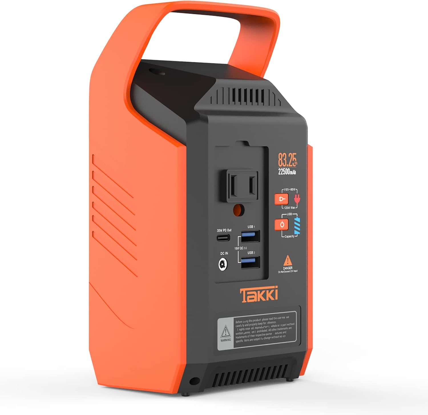 80W Portable Power Station, Portable Camping Generator for Home Use, Power Bank with AC Outlet for Phones, Emergency, Outdoor, Gift