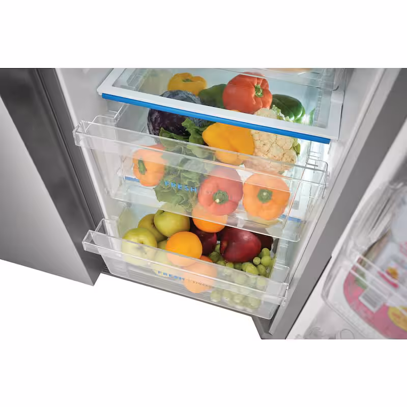 36.1 in. 22.3 cu. ft. Counter Depth Side-by-Side Refrigerator in Stainless Steel