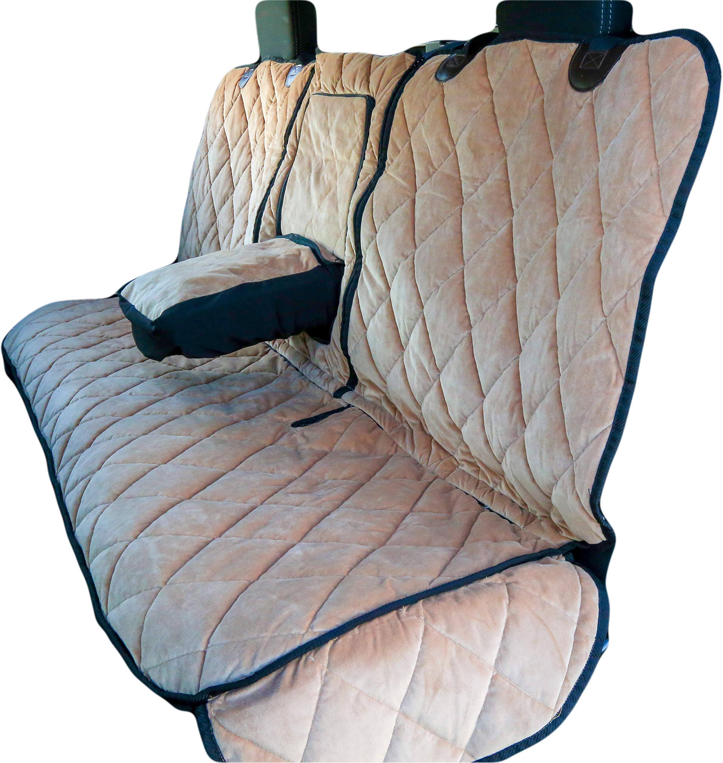 Plush Paws Premium Velvet Advanced Custom Pet Seat Cover with Removable Hammock for Cars, Trucks u0026 SUV&s