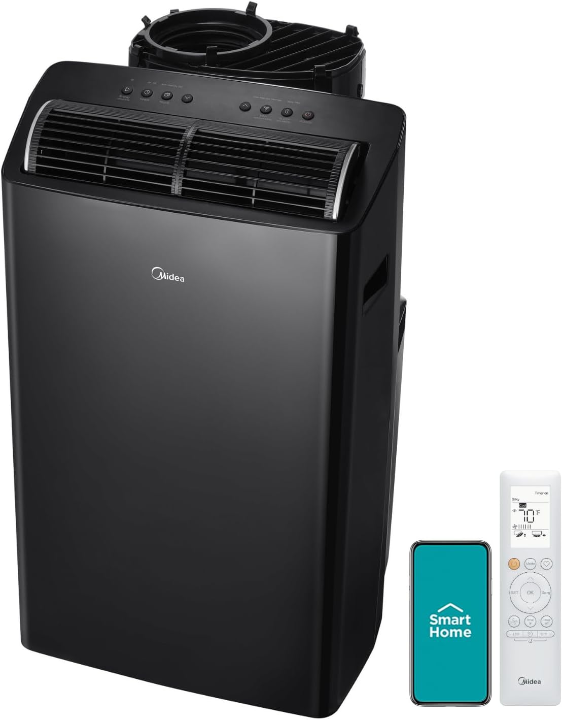 Midea 10K BTU Portable AC & 12K BTU Dual Hose Portable AC Bundle with Remote Control