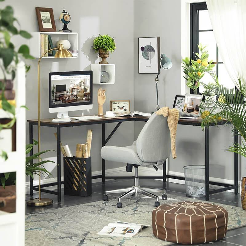 VASAGLE L-Shaped Home Office Computer Desk