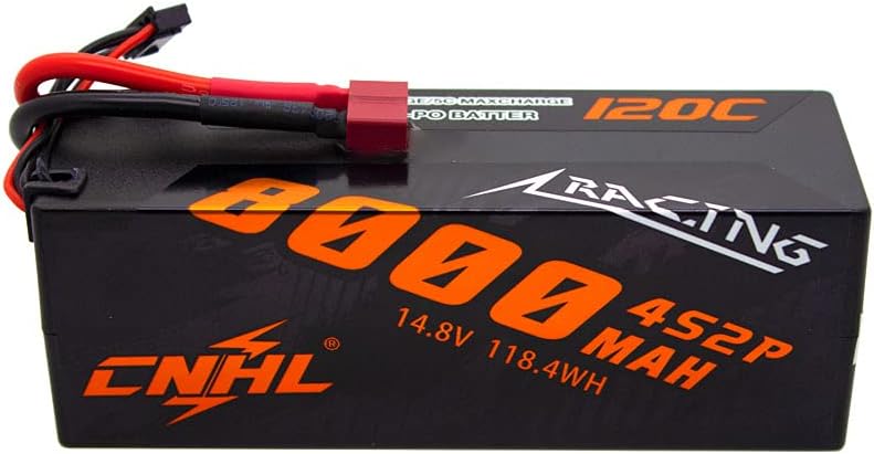 CNHL Racing Series 8000MAH 14.8V 4S 120C Lipo Battery with Deans Plug for RC Car,RC Airplane/Truck, RC Boat Multi-Motor Hobby DIY Parts R