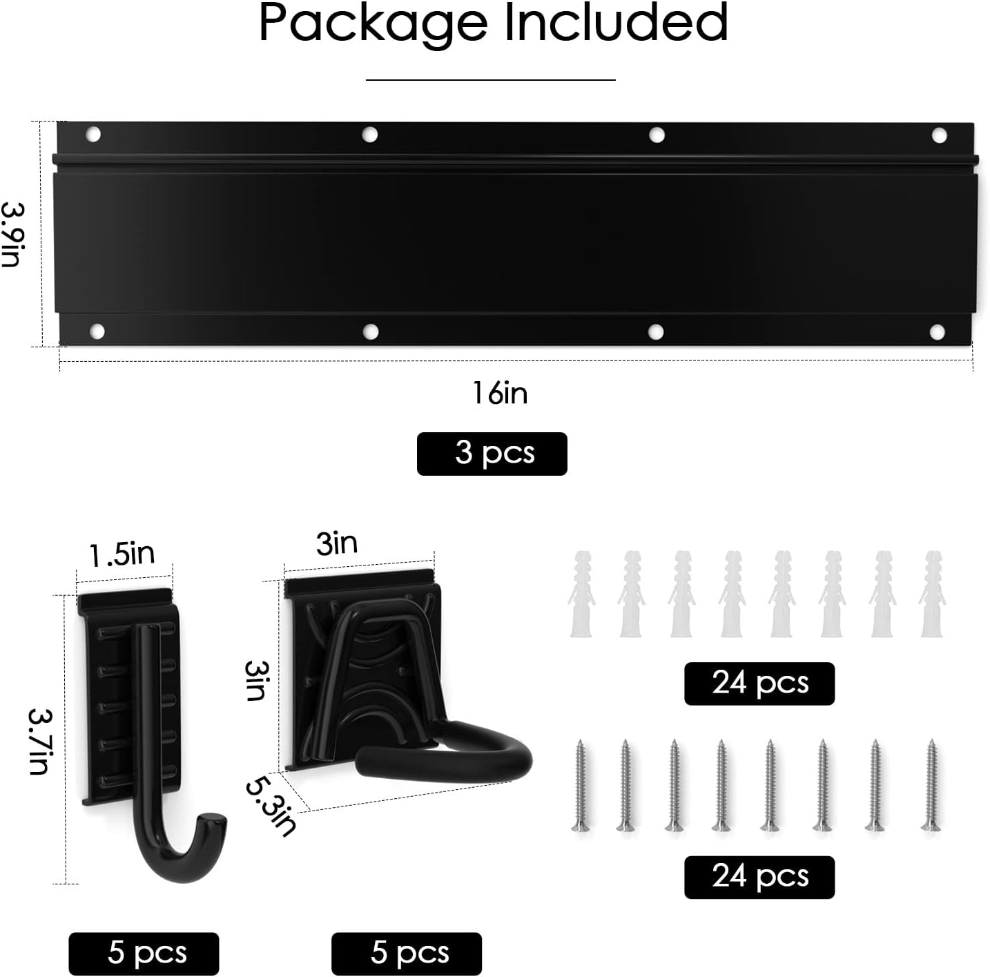 Yorkmills Bike Rack Garage Bike Storage Rack Wall Mount Garage Organizers Vertical Bicycles Hanger for 6 Bicycles with Adjustable Bike Hooks for Home Indoor Up to 500lbs(6 bike hooks+5 helmet hooks) Pack of 2