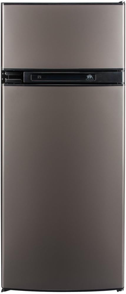 Norcold N3150AGL 3.7 cu. ft. 2 Door Refrigerator (3-Way AC/LP Euro, Left Hand Door Auto LCD Control Grey Doors)