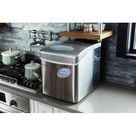 EdgeStar Large Capacity Portable Stainless Steel Ice Maker