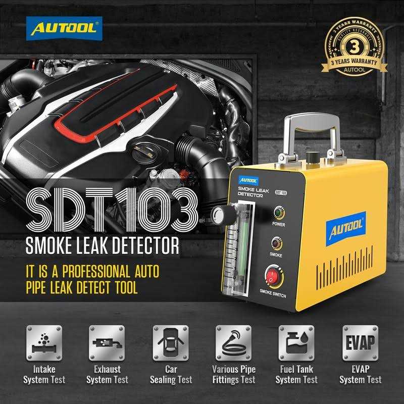 AUTOOL Smoke Machine Automotive Leak Detector,Evap Vacuum Smoke Diagnostic Tester,Pipeline Fuel Leakage Detector Compatible with 12V Vehicles - Shop Hardware Tools Online Store