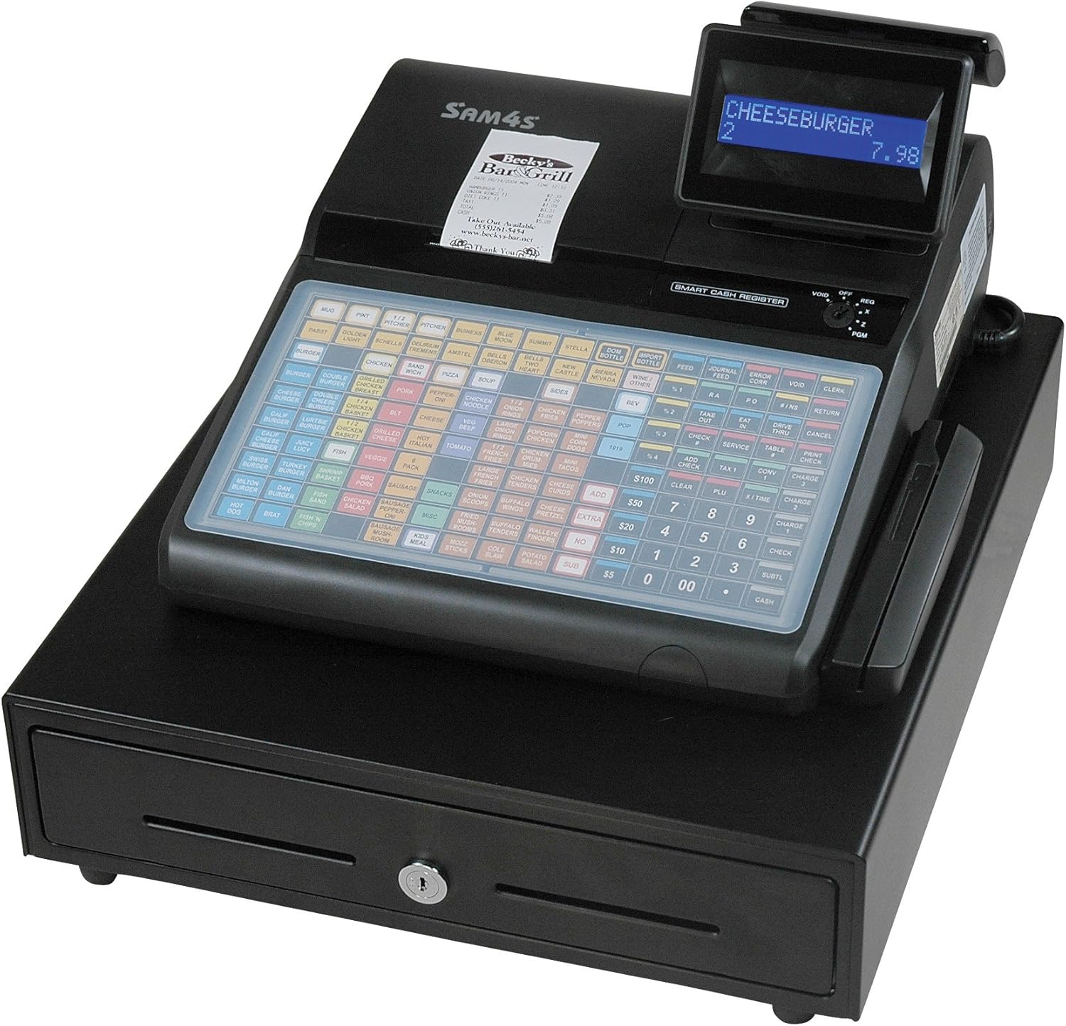 SAM4s ER-925 Cash Register with Raised Keyboard, with Receipt Printer
