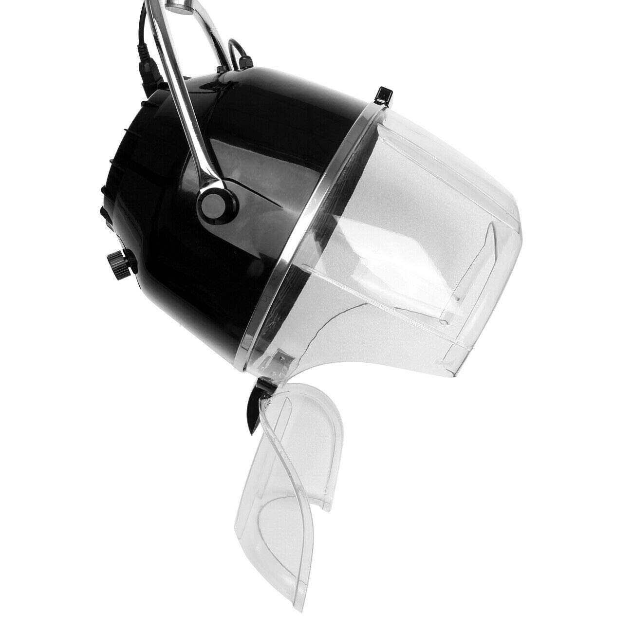 Professional Wall Mounted Hair Dryer 2, Adjustable Hood Salon Dryer with Swing Arm, Professional Hair Dryer for Fast Drying, CE Approved, Black