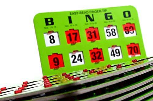 Regal Games Easy Read Green Bingo Heavy Duty 5 Ply Jumbo Shutter Slide Cards