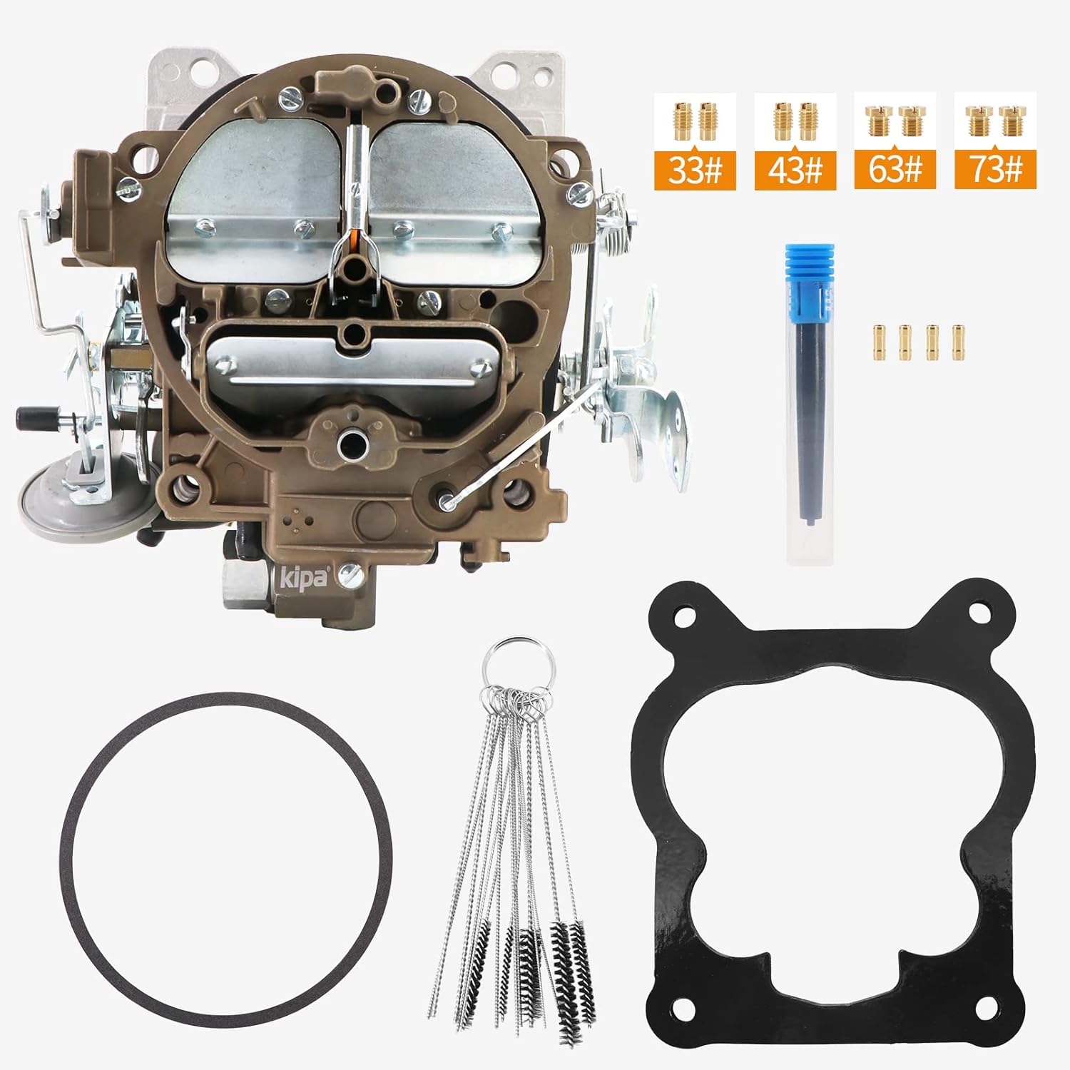 KIPA Carburetor For 1901R Rochester Quadrajet 4MV 4MV Chevy 1966-1973 Summit Jegs Divorced Choke 1901-GG 4-BBL, Replace for Corvettes 1975-1979 750 CFM Vacuum Secondary Durable