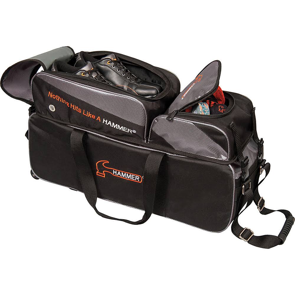 Hammer Triple Tote Roller Bowling Ball Bag Black/Carbon