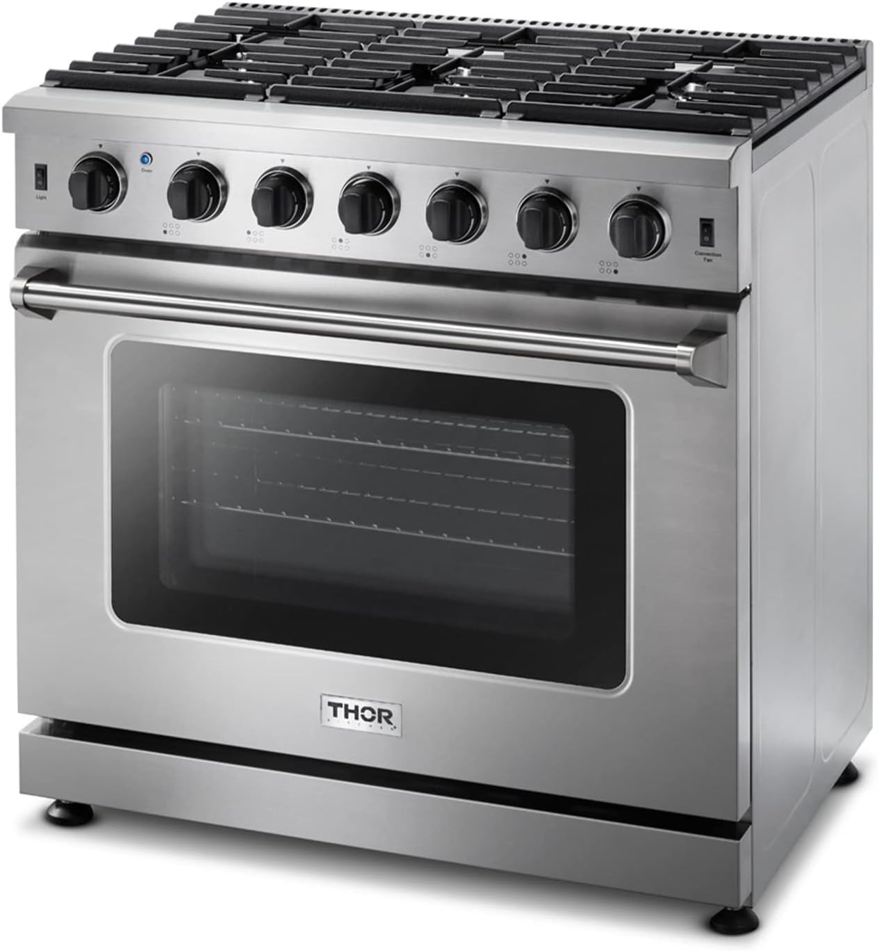 Thor 30 Inch Gas Range Stainless Steel with 5 Sealed Burners, 4.5 cu. ft. Oven, Free Standing Professional Range with Storage Drawer, Cast Iron Grate,LRG3001U