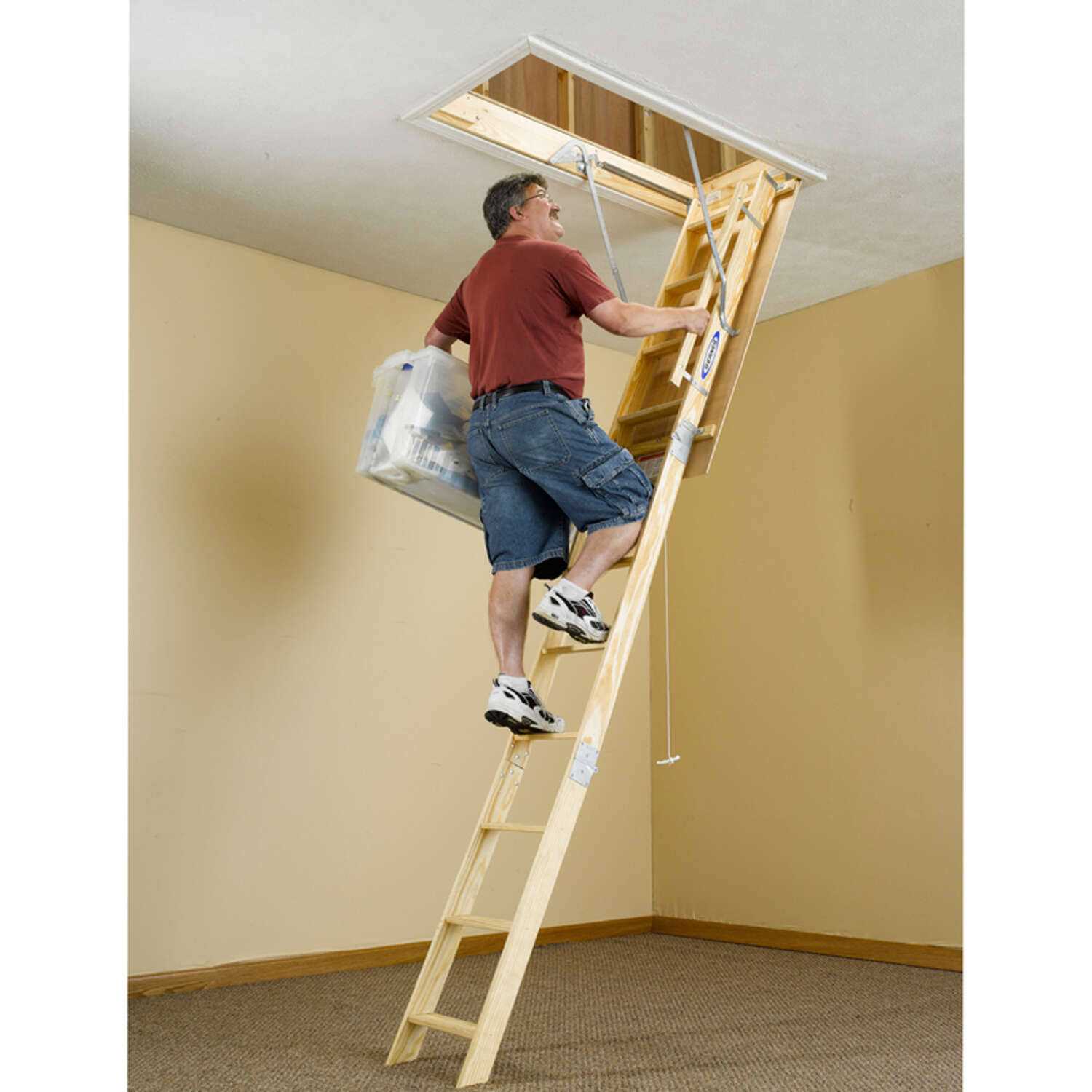Werner W2510 Ceiling Wood Attic Ladder - Shop Hardware Tools Online Store