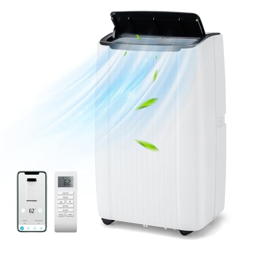 DORTALA Portable Air Conditioner, Smart Floor Standing Quiet 4-in-1 AC Unit with Heater, Fan & Dehumidifier, 24H Timer & APP, Remote Control