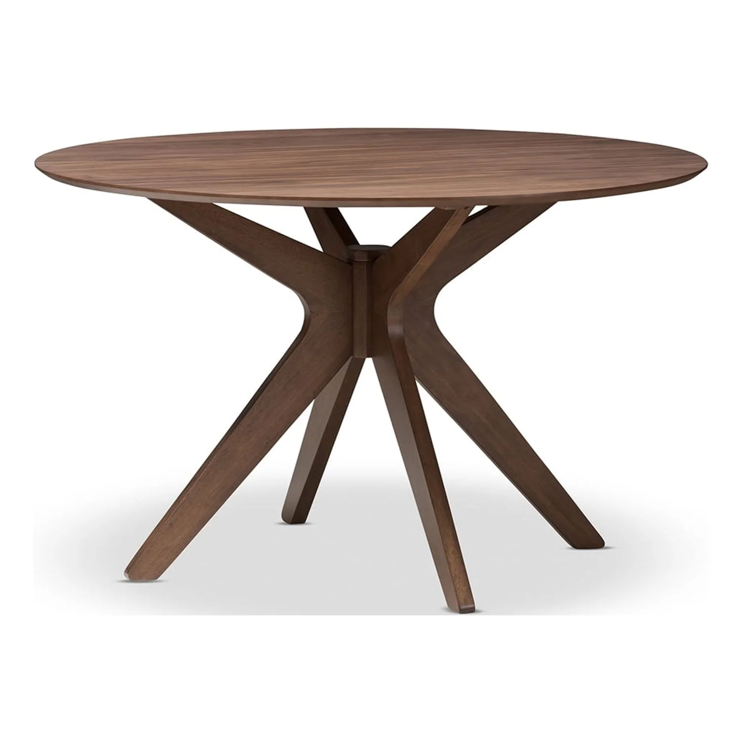 HomeStock Retro Renaissance Modern Wood 47.00" Round Dining Table - Curated Treasures Market