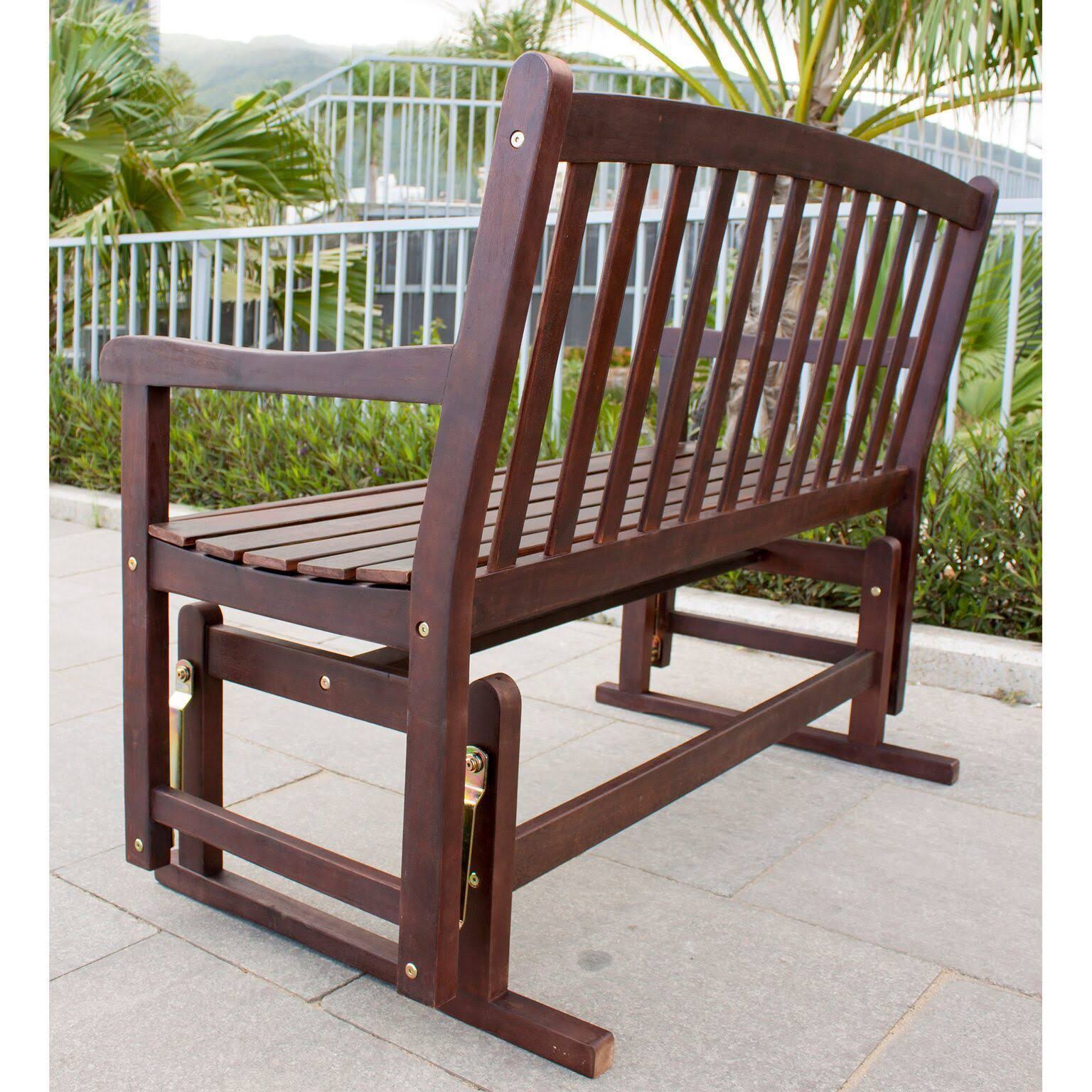 Roseland Acacia Hardwood Glider Bench by Havenside Home - MPG-GDB01