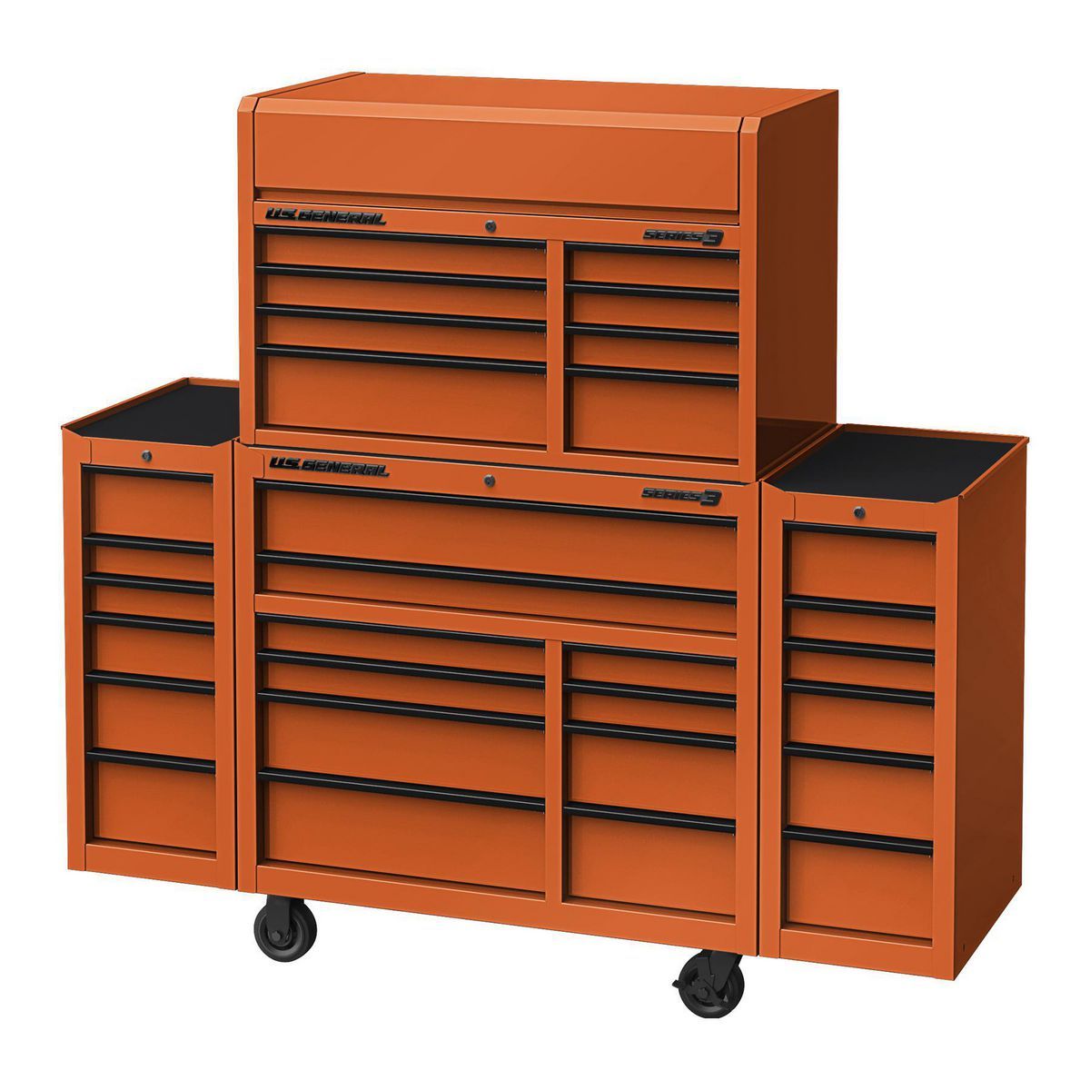 U.S. GENERAL 42 in. x 22 in. Top Chest, Series 3, Black