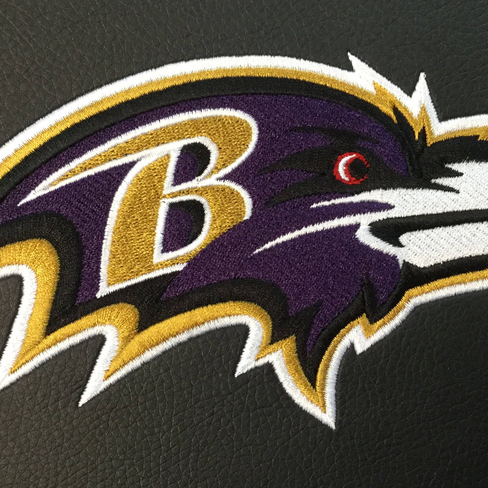 Silver Club Chair with Baltimore Ravens