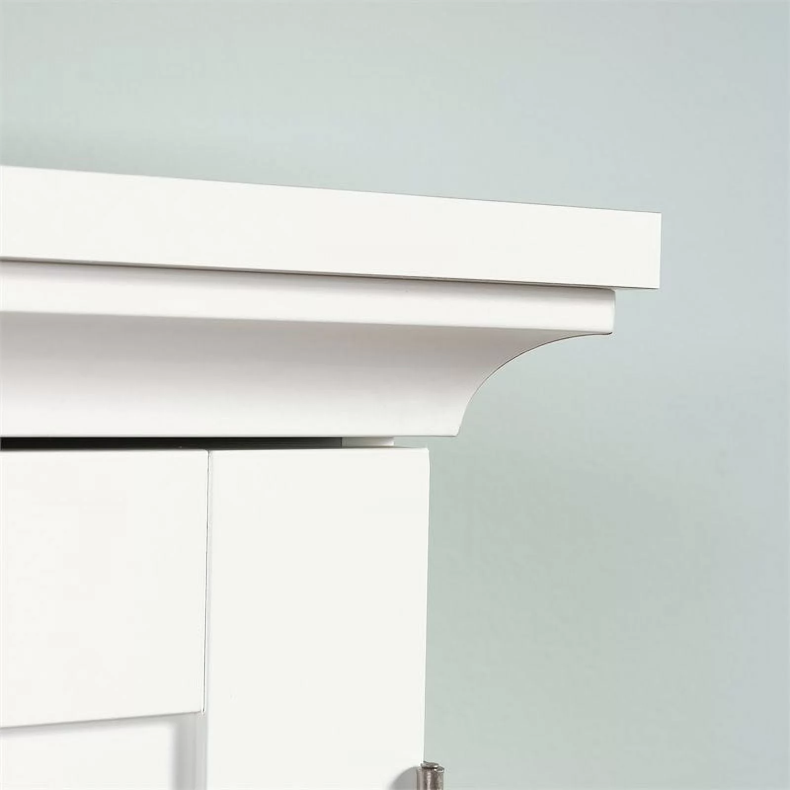 Pemberly Row Modern Engineered Wood Multi-Purpose Storage Craft Armoire in White - Curated Treasures Market