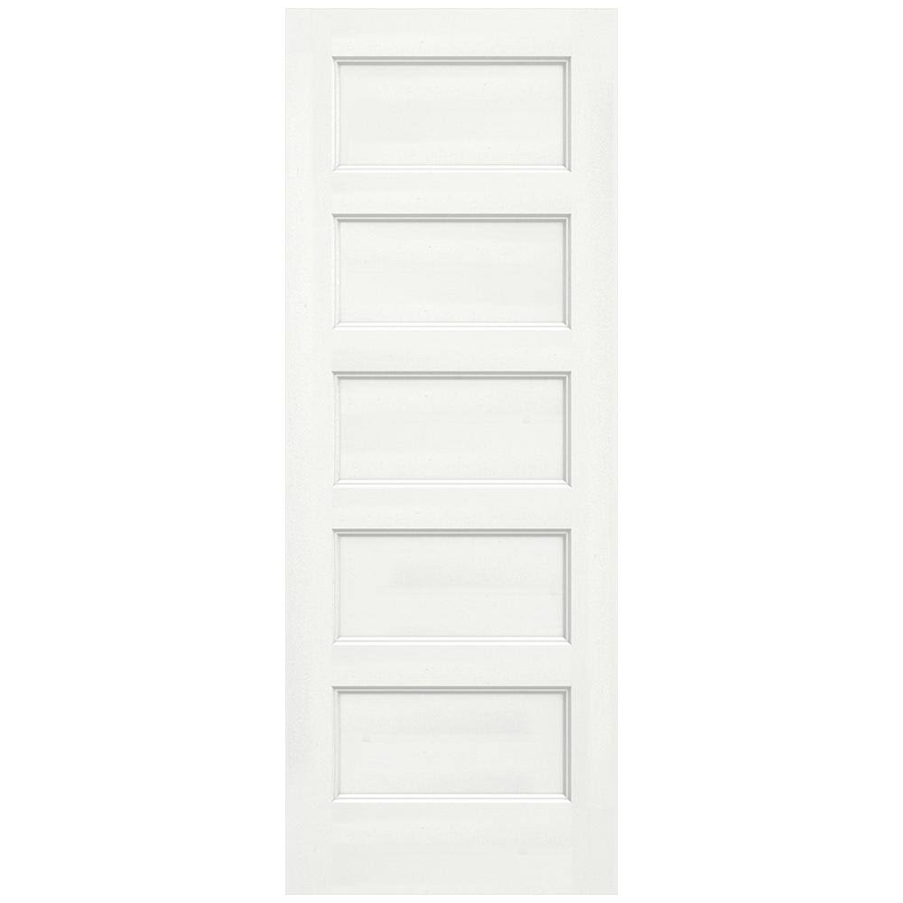 JELD-WEN 32 in. x 80 in. Conmore White Paint Smooth Hollow Core Molded Composite Interior Door Slab