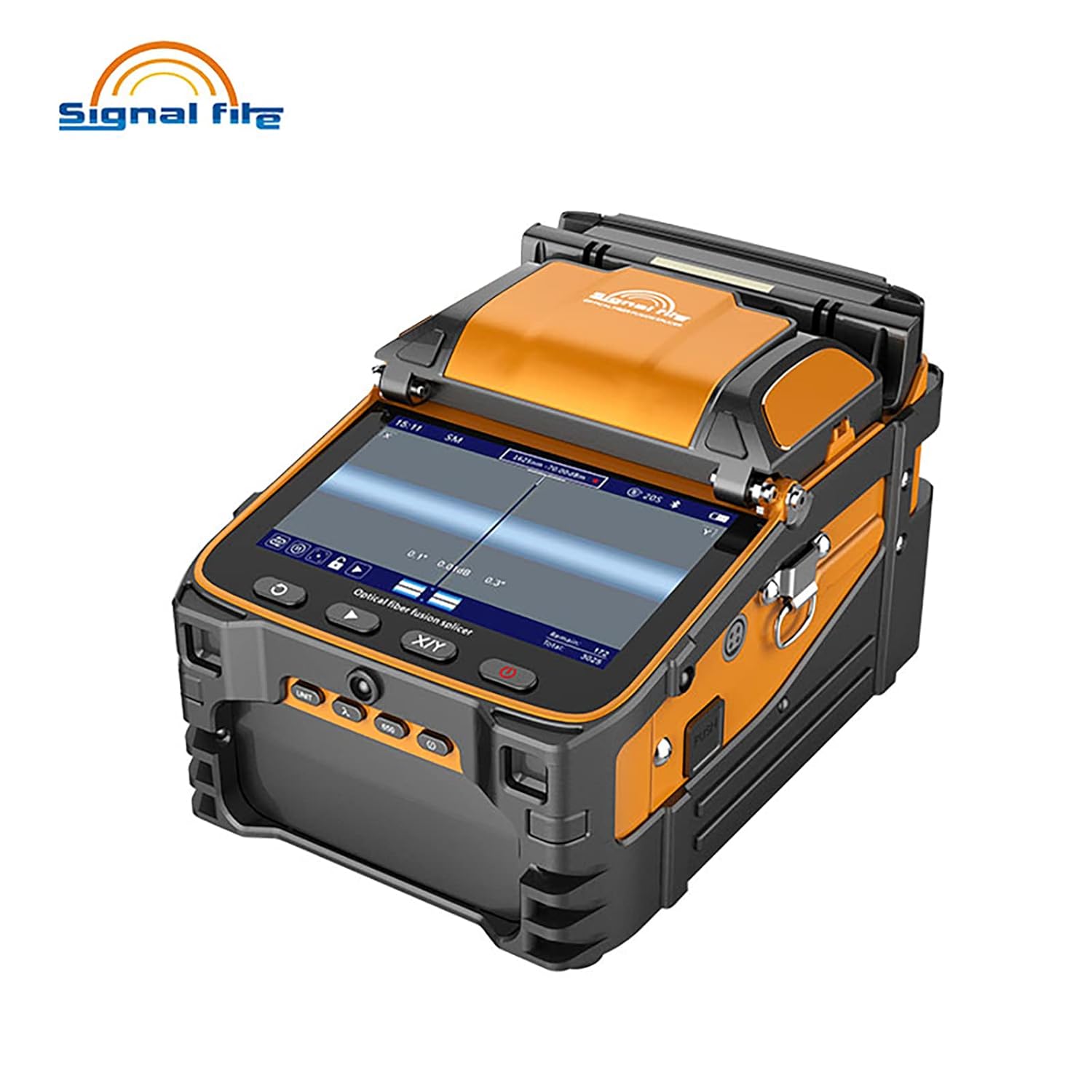 Optical Fiber Cleaver Kit, Optical Fiber Fusion Splicer, Splicing Heating Machine, Automatic Splicing Time Melting Toolbox Kit W/App Control & Red Light Detection, Splicing 5S Heating15S