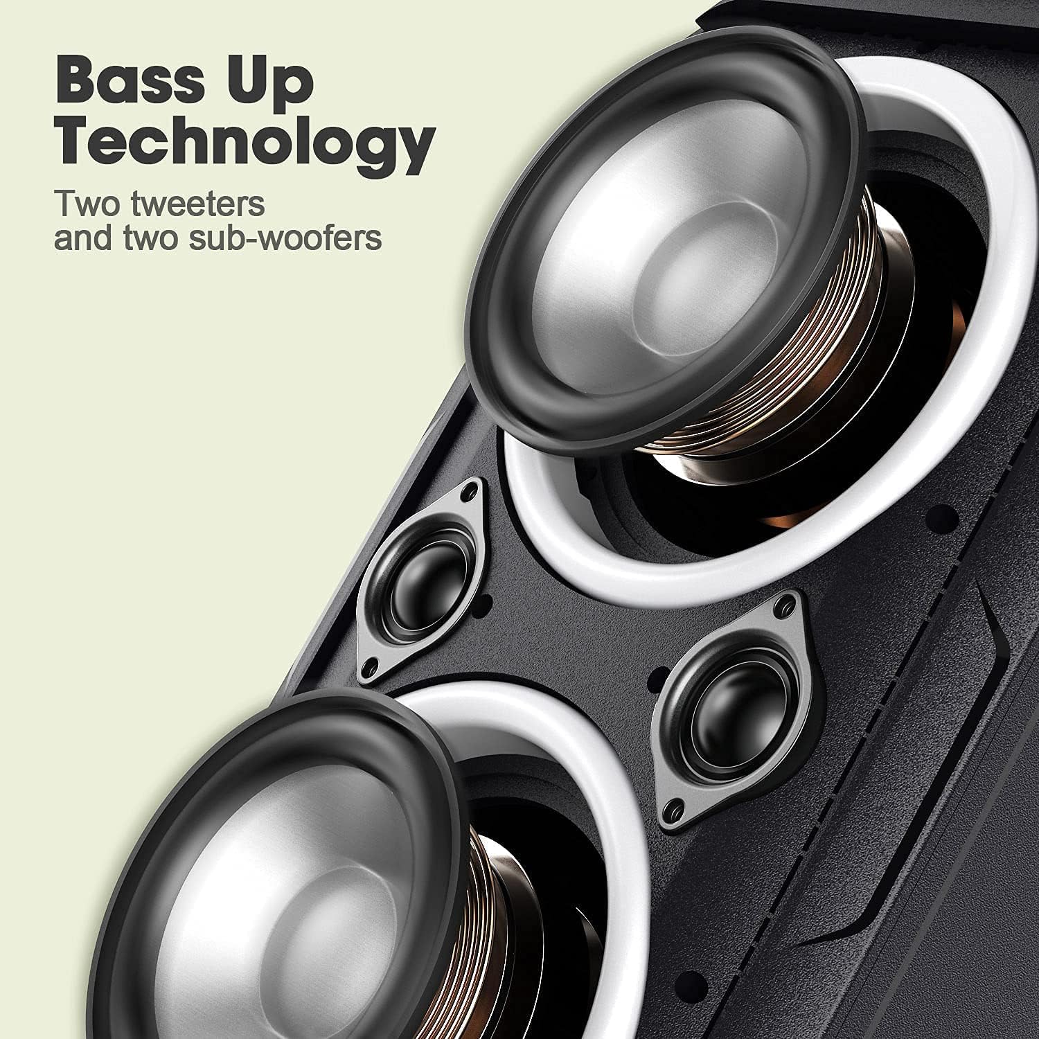 W-KING 80W Bluetooth Speaker Loud, Super Rich Bass, Huge 105dB Sound Portable Party Speakers, Mixed Color LED Lights, 12000mAH Battery, Bluetooth 5.0, USB Playback, TF Card, Non-Waterproof
