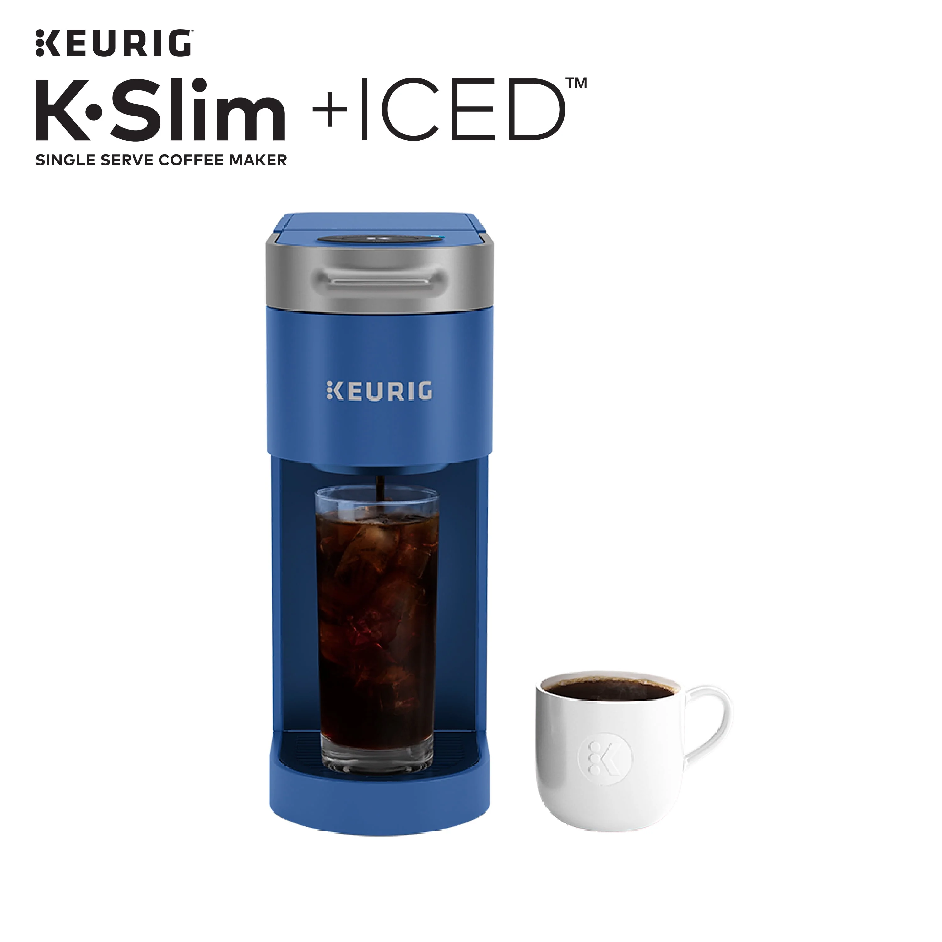 Keurig K-Slim + ICED Single-Serve Coffee Maker, Blue